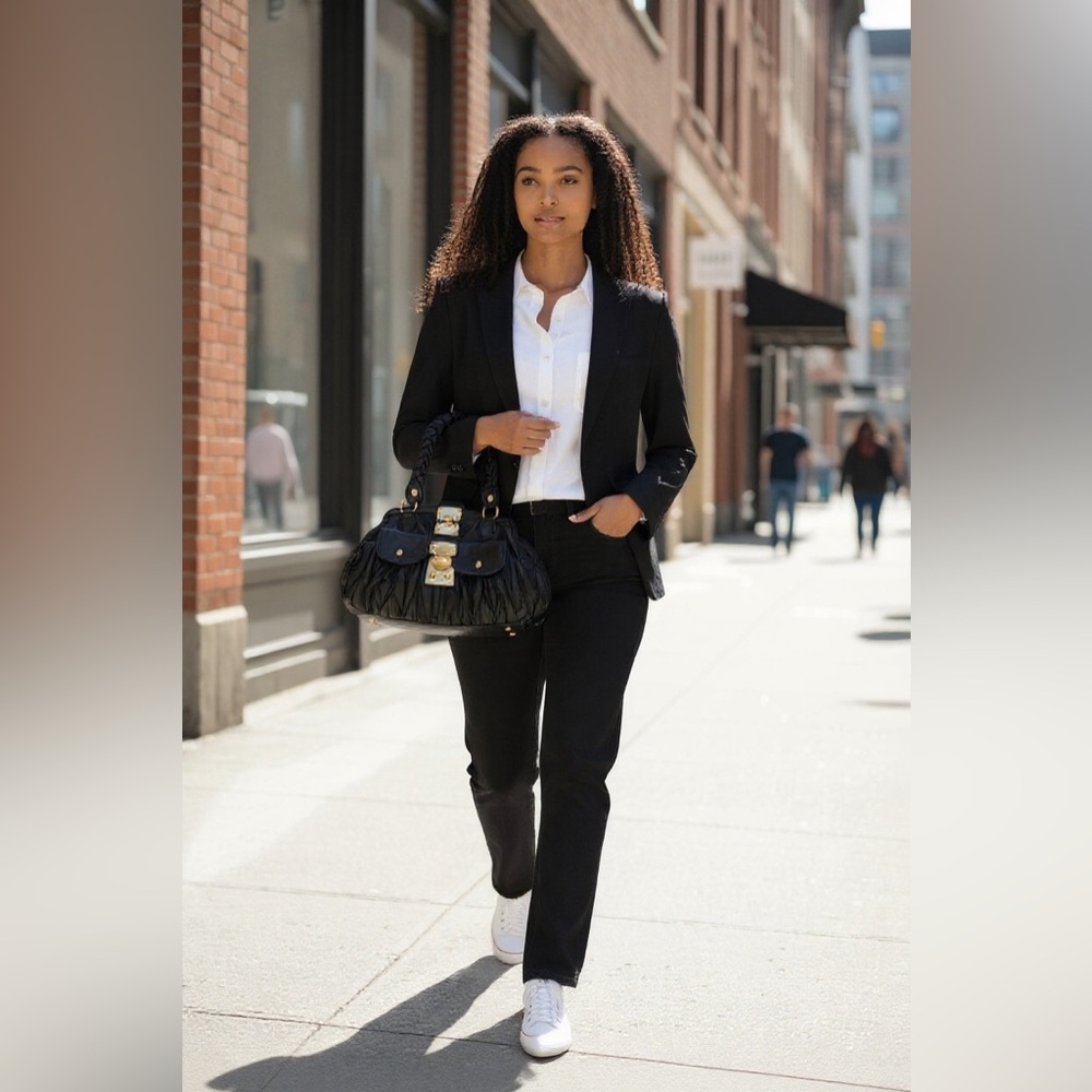 Vintage and Braided Black Color BESSO Bag